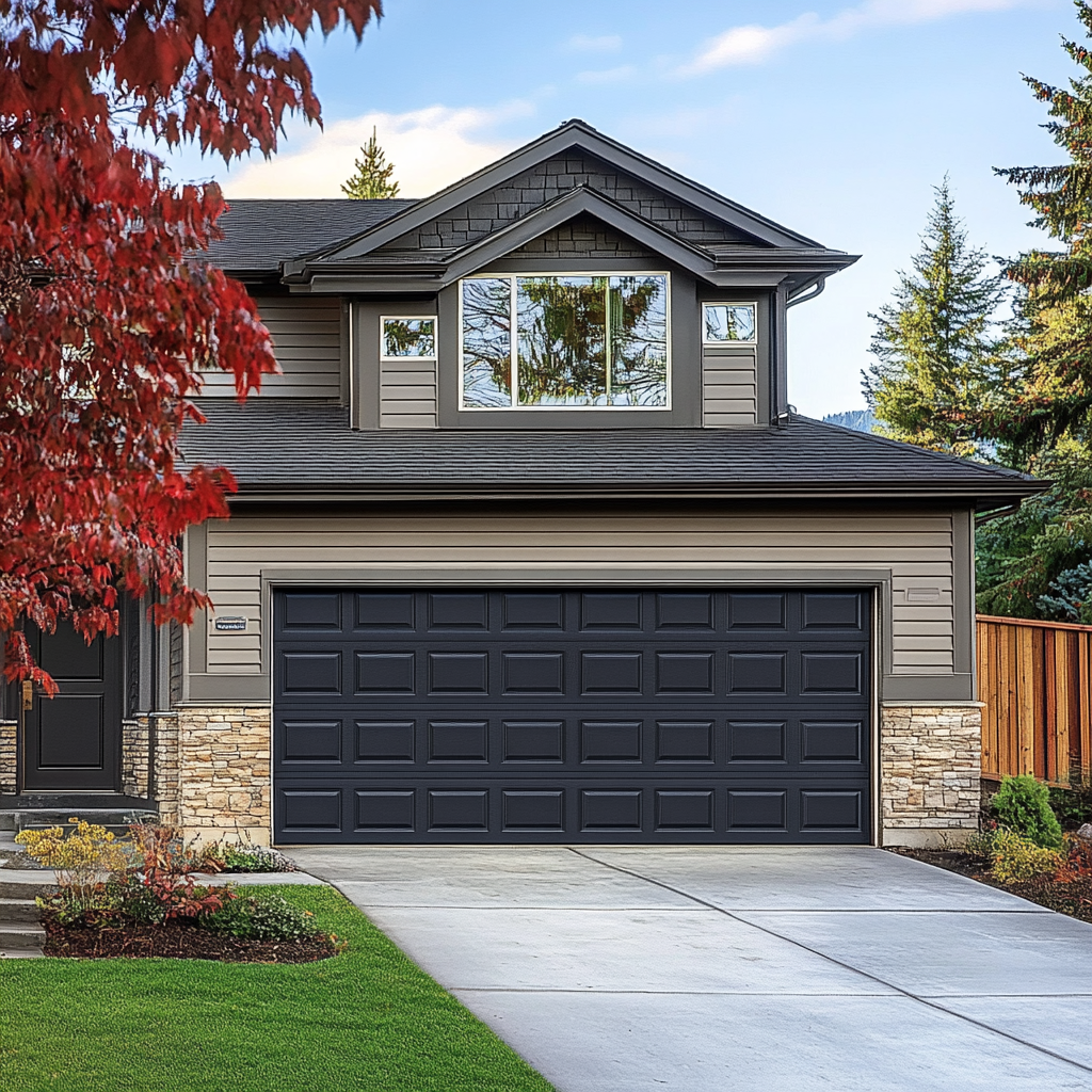 Clopay Classic Steel Garage Door in white with traditional design